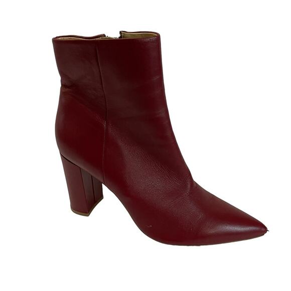 Marc Fisher Ulani Red Leather Booties - Picture 2 of 8